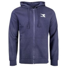 Купить синие мужские худи Diadora: Diadora Core Full Zip Hoodie Mens Blue Casual Outerwear 177762-60062