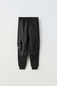 Combined nylon plush trousers