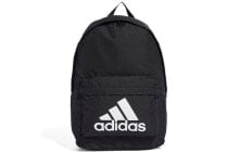 adidas 阿迪达斯 经典Logo标志 聚酯纤维 书包背包双肩包 男女同款 纯黑色 / Рюкзак Adidas Logo FS8332