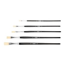 MILAN Polybag Of 5 Flat Brushes 501 Series Nº 0-4-6-8 And 12