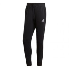 Мужские брюки спортивные  черные зауженные трикотажные на резинке джоггеры Adidas Essentials Single M GK9226 pants