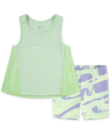 Nike toddler Girls 2-Pc. Prep In Your Step Shorts & Top Set