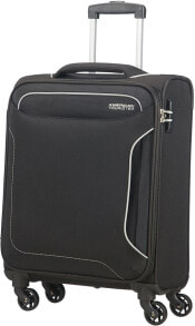 Мужской тканевый чемодан синий American Tourister Hand Luggage, Black, 55 cm
