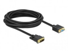 DeLOCK 86755 видео кабель адаптер 5 m DVI VGA (D-Sub) Черный