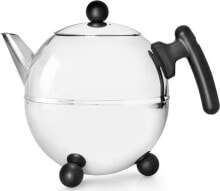 Заварочные чайники Bredemeijer Bredemeijer Teapot Bella Ronde 1,5l Steel / black 1305Z