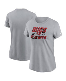 Nike women's Gray Tampa Bay Buccaneers 2023 NFL Playoffs Iconic T-shirt
