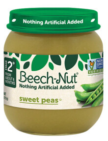 Детское пюре Детское пюре Beech-Nut 10 шт, от 6 месяцев, с натуральным сладким горошком