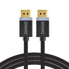 Savio DISPLAYPORT (M) - DISPLAYPORT (M) CABLE, V1.4, 3 m, CL-176 - Cable - Digital/Display/Video