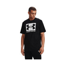 Мужские спортивные футболки мужская спортивная футболка черная с логотипом Under Armour Abc Camo Boxed Logo SS