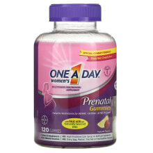 Витамины и БАДы для женщин One-A-Day, Жевательные мармеладки для женщин с фолиевой кислотой и ДГК, мультивитаминная / мультиминеральная добавка, 120 жевательных таблеток