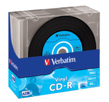 Диски и кассеты Verbatim CD-R AZO Data Vinyl 700 MB 10 шт 43426