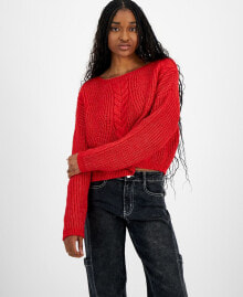 Купить женские свитеры и кардиганы Freshman: Juniors' Cable-Knit Long-Sleeve Sweater