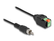 Delock Kabel Cinch Stecker zu Terminalblock Adapter mit Drucktaster 15 cm - Adapter