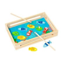 MOLTO 22x22x8.50 cm Wood Fishing Game