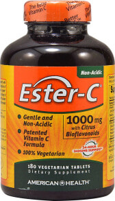 Витамин C American Health Ester-C Витамин С 1000 мл с цитрусовыми биофлавоноидами  180 вегетарианских таблеток