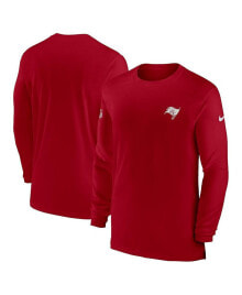 Nike men's Red Tampa Bay Buccaneers Sideline Coach Performance Long Sleeve T-shirt