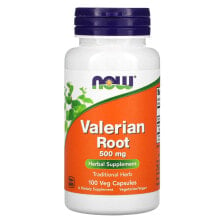 Витамины и БАДы для нервной системы nOW Foods, Valerian Root, 500 mg, 100 Veg Capsules