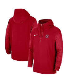 Nike men's Scarlet Ohio State Buckeyes 2023 Sideline Player Quarter-Zip Hoodie Jacket