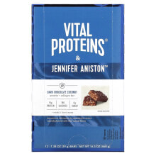 Протеиновые батончики и перекусы vital Proteins, Батончик с протеином и коллагеном, темный шоколад и кокос, 12 батончиков по 39 г (1,38 унции)