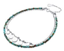 Браслет MOISS Stylish bracelet with turquoise beads B0000430