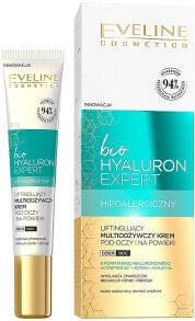 Straffende Augencreme mit Hyaluronsäure - Eveline Cosmetics Bio Hyaluron Expert