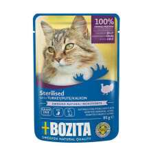 Cat food Bozita trozos esterilizados en gelatina con pavo 85 g