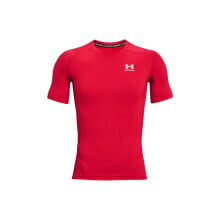 Мужские спортивные футболки Мужская футболка спортивная красная с логотипом  Under Armor Heatgear Armor Short Sleeve M 1361518-600