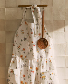 Floral print apron