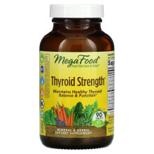 Растительные экстракты и настойки megaFood, Thyroid Strength, 90 Tablets