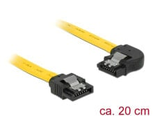 Компьютерные кабели и коннекторы DeLOCK 83958 кабель SATA 0,2 m SATA 7-pin Черный, Желтый