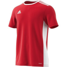 Мужские спортивные футболки мужская футболка спортивная красная белая для футбола Adidas Entrada 18