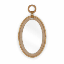 Wall mirror Romimex Natural Wood 55 x 95 x 2 cm Oval