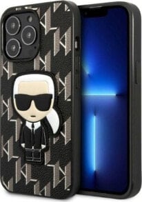 Karl Lagerfeld Etui Karl Lagerfeld KLHCP13LPMNIKBK Apple iPhone 13 Pro hardcase czarny/black Monogram Ikonik Patch