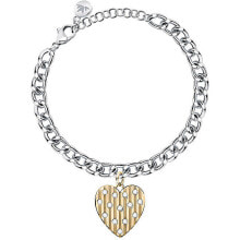 Charming steel bicolor bracelet with heart Incanto SAVA07