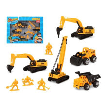 Игрушечные машинки и техника для мальчиков игрушечный набор строительной техники Shico с фигурками, 9 шт