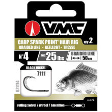 Грузила, крючки, джиг-головки для рыбалки vMC Carp Spark Point Hair Rig Tied Hook