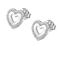 Серьги Glittering silver earrings Hearts LP3137-4 / 1