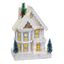 Christmas bauble White Wood House 23 x 14 x 32 cm