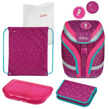 Детские рюкзаки и ранцы для школы для девочек Herlitz SoftFlex Plus Unicorn Stars школьный набор Девочка Полиэстер Розовый, Бирюзовый 50025602