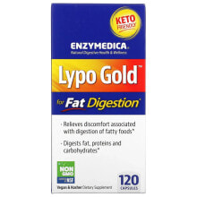 Энзаймедика, Lypo Gold, препарат для переваривания жиров, 240 капсул