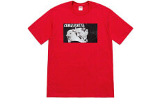 Купить мужские футболки и майки Supreme: Supreme SS19 Bela Lugosi Tee 吸血鬼 印花短袖T恤 男女同款 红色 送礼推荐 / Футболка Supreme SS19 Bela Lugosi T SUP-SS19-10503