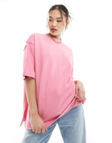 Купить женские футболки и топы The Couture Club: The Couture Club washed emblem t-shirt in pink