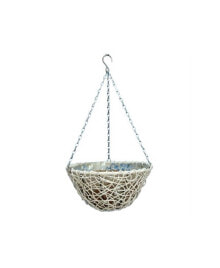 Gardener's Select resin Wicker Hanging Basket, White, 12