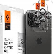 Spigen OSŁONA APARATU SPIGEN OPTIK PRO L-SERIES GLAS.TR ”EZ FIT” CAMERA PROTECTOR 2-PACK IPHONE 14 PRO / PRO MAX / 15 PRO / PRO MAX / 16 PRO / 16 PRO MAX BLACK