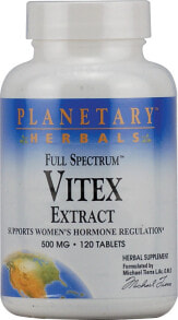 Витамины и БАДы для женщин Planetary Herbals  Full Spectrum Vitex Extract -- 500 mg - 120 Tablets
