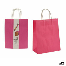 Set of Bags Paper Pink 11 x 36 x 21 cm (12 Units)