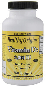Витамин D healthy Origins Vitamin D3  Витамин D3 2000 МЕ 360 капсул