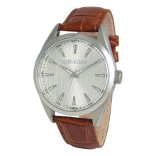 Мужские наручные часы с ремешком Мужские наручные часы с коричневым кожаным ремешком Devota & Lomba DL014ML-01BRWHITE ( 40 mm)