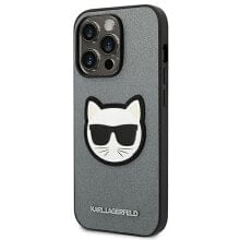 KARL LAGERFELD Klhcp14Lsapchg iPhone 14 Pro 6.1 Saffiano Choupette Head Patch phone case