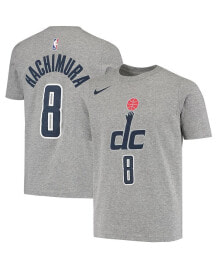 Youth Boys Rui Hachimura Heather Gray Washington Wizards 2020 City Edition Name and Number T-shirt